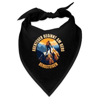 Abenteuer beginnt am Berg - Bandana - Schwarz - Vorne