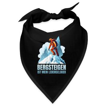 Bergsteigen ist mein Lebenselixier - Bandana - Schwarz - Vorne