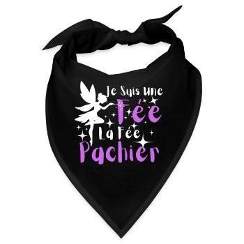 Ich bin eine Fee, die Fee Pachier - Bandana - Schwarz - Vorne