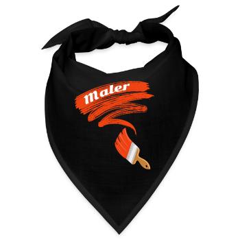 Kreativer Malpinsel Schriftzug - Bandana - Schwarz - Vorne