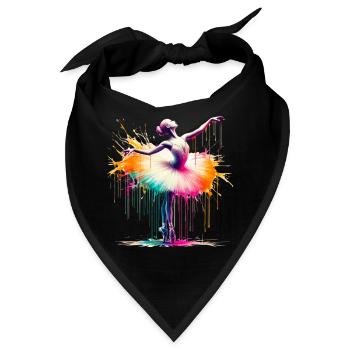 Balletttänzerin mit Tutu - Bandana - Schwarz - Vorne
