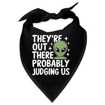 Alien UFO Aliens Außerirdischer - Bandana - Schwarz - Vorne
