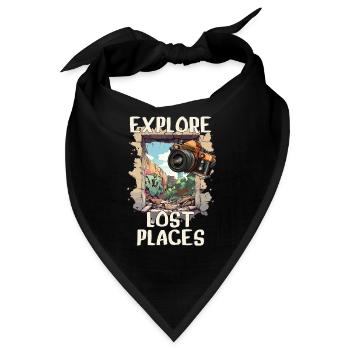 Explore Lost Places - Bandana - Schwarz - Vorne