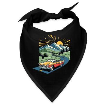 Old school car - Bandana - Schwarz - Vorne