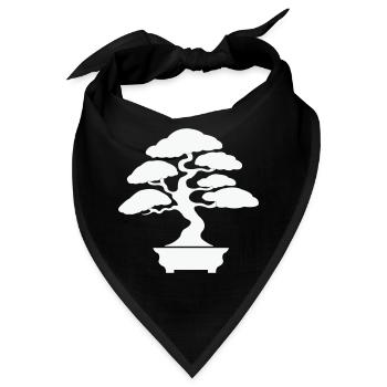 Zen Bonsai Silhouette - Bandana - Schwarz - Vorne