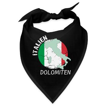 Dolomiten - Bandana - Schwarz - Vorne