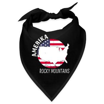 Rocky Mountains - Bandana - Schwarz - Vorne