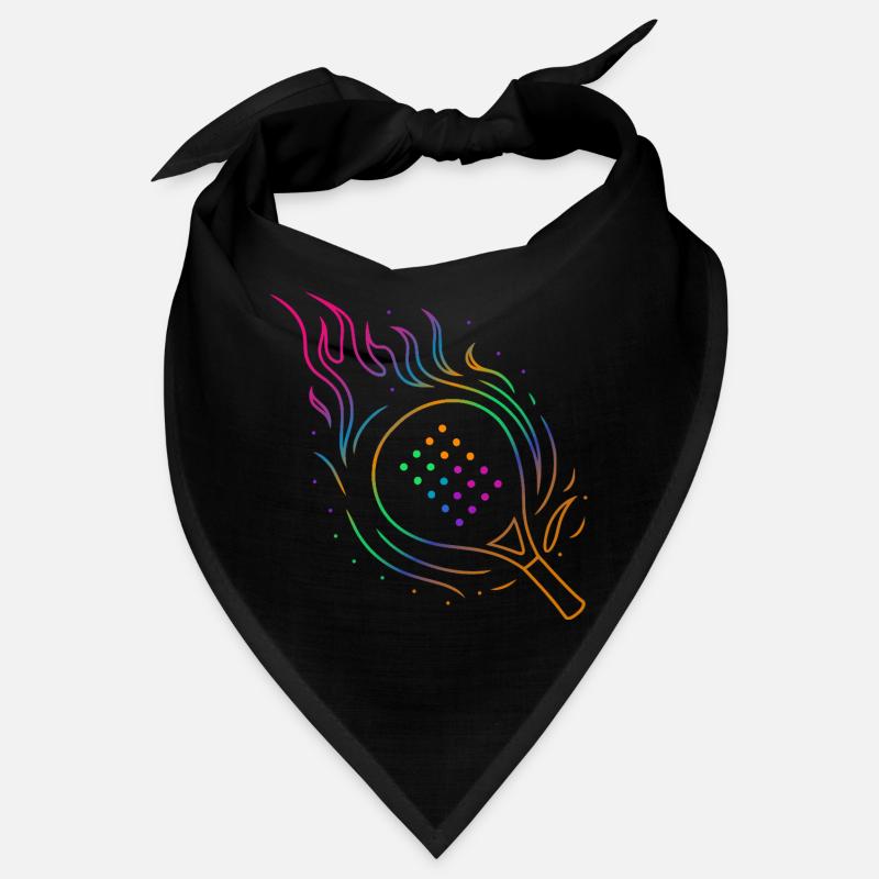 Padel mit flammendem Schläger Design Bandana