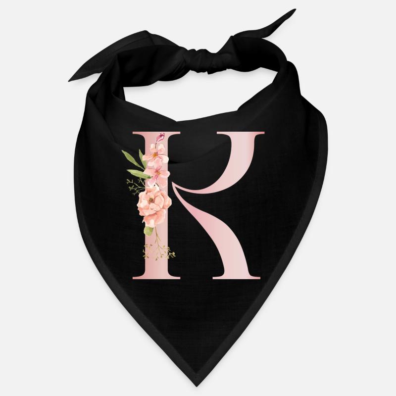 Monogramme floral R pastel Bandana