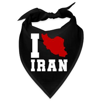 I Love Iran - Bandana - Schwarz - Vorne