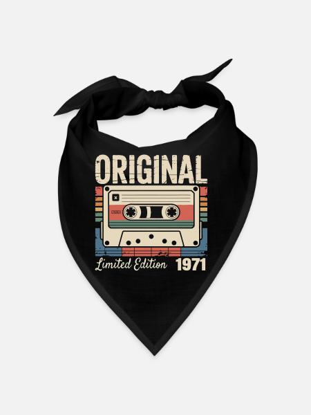55th Anniversary - Vintage Gift 1971 - Bandana - black - Front