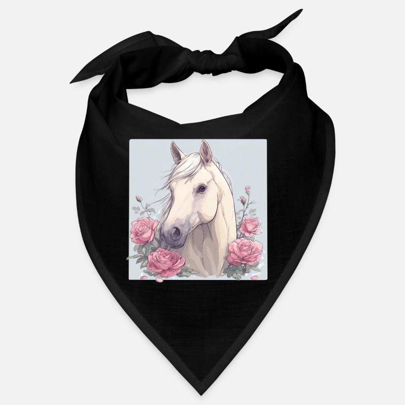 Pferd mit Blumen Bandana