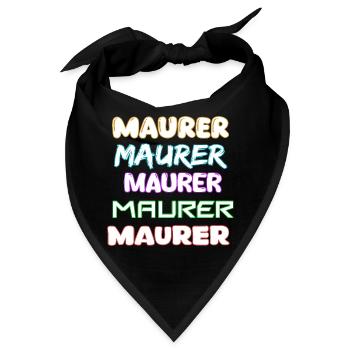Beruf Maurer - Bandana - Schwarz - Vorne