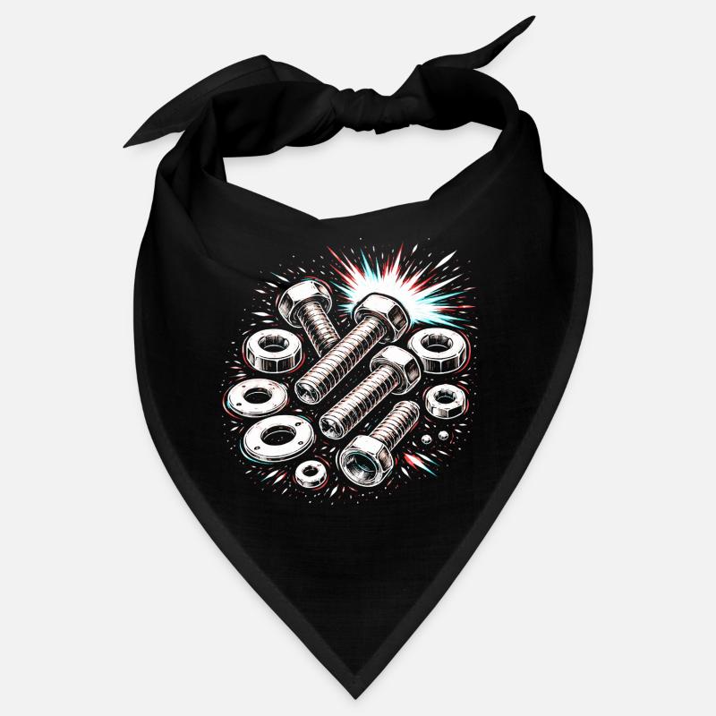 Bolts Nuts Mechanic Tool Design Bandana