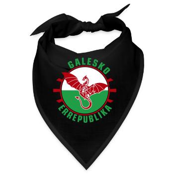 Galesko Errepublika – Walisische Republik - Bandana - Schwarz - Vorne