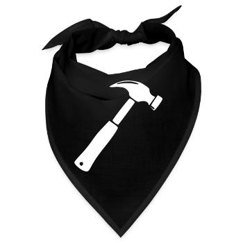 Hammer Handwerk Bauherr Richtfest Geschenk - Bandana - Schwarz - Vorne