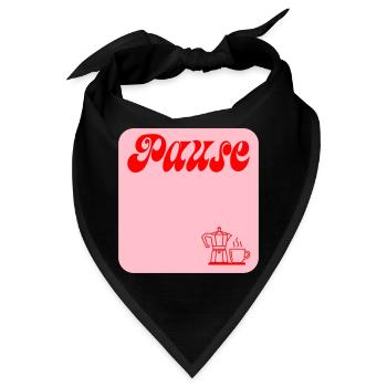 PAUSE MACHEN KAFFEE - Bandana - Schwarz - Vorne