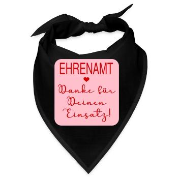 Danke Einsatz Ehrenamt - Bandana - Schwarz - Vorne