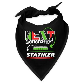 Statiker Next Generation Beruf Arbeit Mann Job - Bandana - Schwarz - Vorne