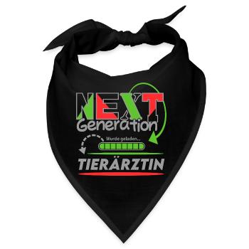 Tierärztin Next Generation Beruf Arbeit Frau Job - Bandana - Schwarz - Vorne
