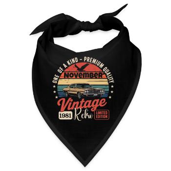 November 1981 Vintage-Retro-Auto November 1981 - Bandana - Schwarz - Vorne
