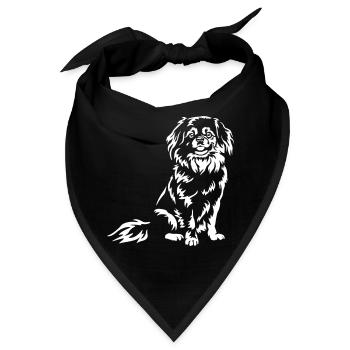 Tibetspaniel "Black Edition" - Bandana - Schwarz - Vorne