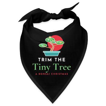 Trim the Tiny Tree Lustige Bonsai-Weihnachten - Bandana - Schwarz - Vorne