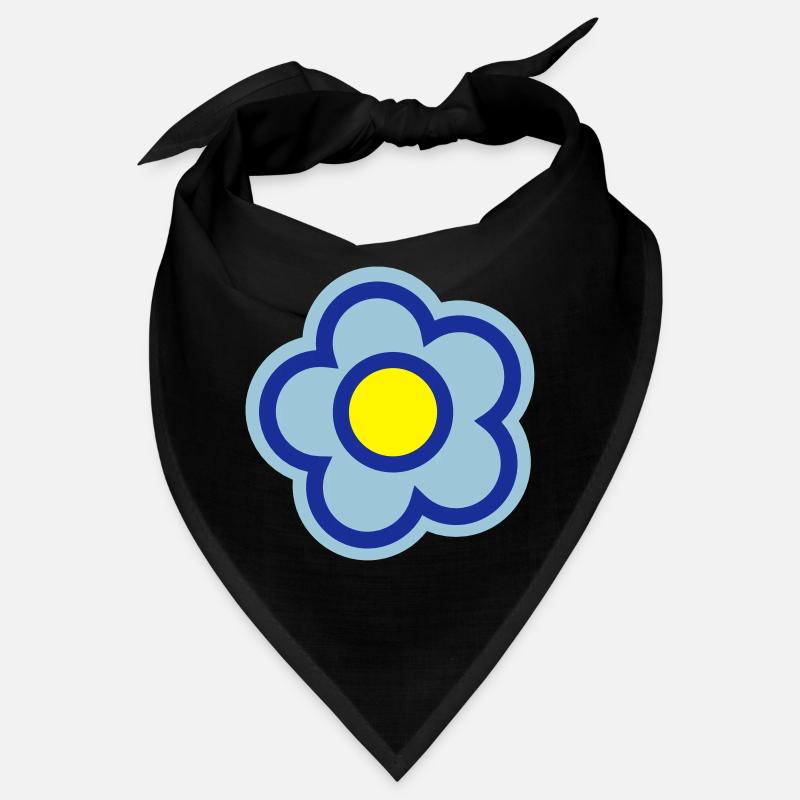 fleur, printemps, été - Bandana - noir