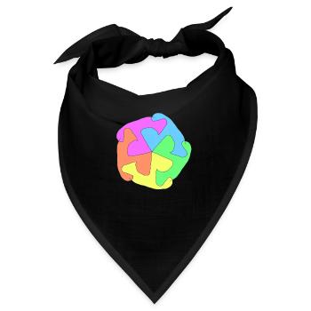 mandala buddhismus - Bandana - Schwarz - Vorne