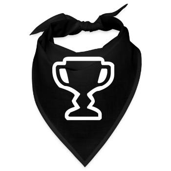 Ein Pokal - Bandana - Schwarz - Vorne