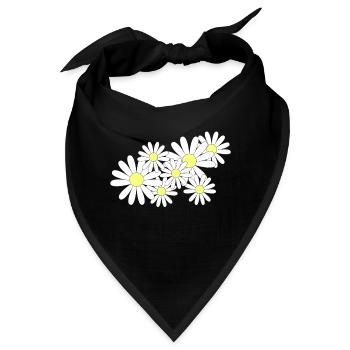 Gänseblümchen - Bandana - Schwarz - Vorne