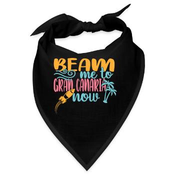 Beam me to Gran Canaria now Rakete Palmen - Bandana - Schwarz - Vorne