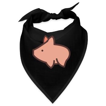 kleines Schweinchen - Bandana - Schwarz - Vorne