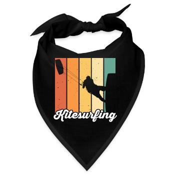Kitesurfen Kiteboarding Kite Kiten - Bandana - Schwarz - Vorne