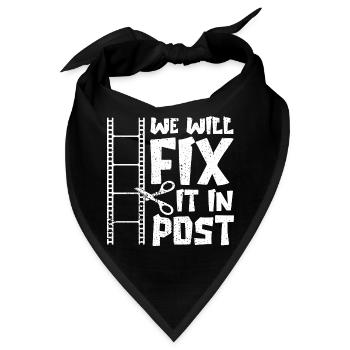 We Fix It In Post Cutter Geschenk Videoeditor Film - Bandana - Schwarz - Vorne
