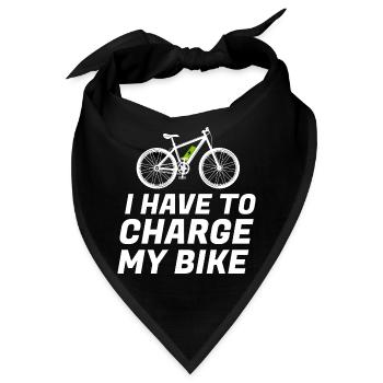 Ich muss mein Fahrrad aufladen E-Bike Elektro-Moun - Bandana - Schwarz - Vorne