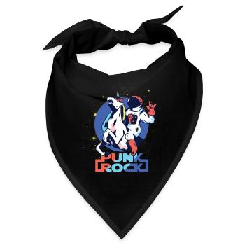 Punkrock Musik Punker Punkrock Irokesenschnitt - Bandana - Schwarz - Vorne