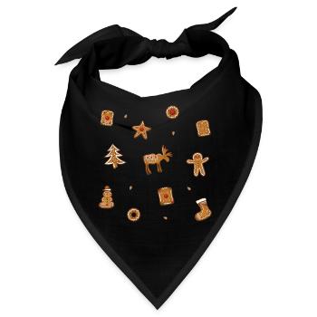 Lebkuchen Plätzchen Spekulatius - Bandana - Schwarz - Vorne