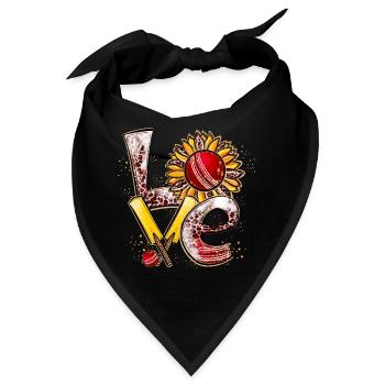Love Cricket Player Cricketer - Bandana - Schwarz - Vorne