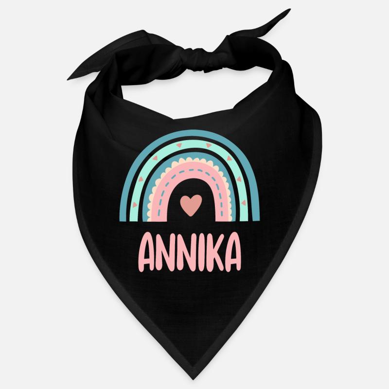 Annika Name Regenbogen Baby Bandana