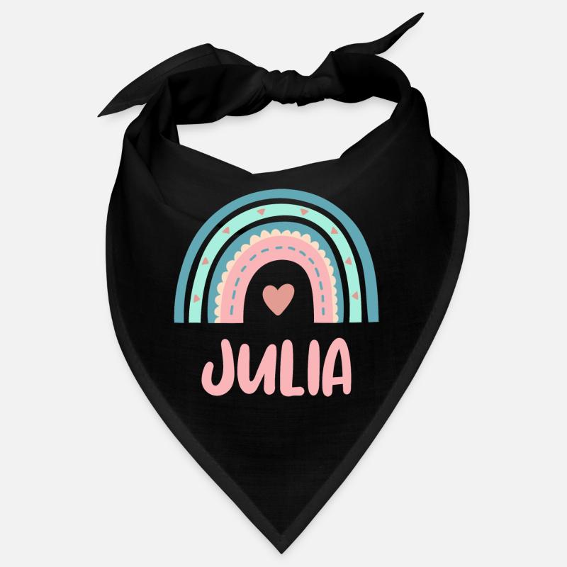 Julia Name Regenbogen Baby Bandana
