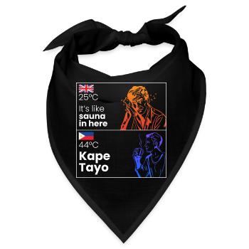 Kape Tayo Kaffeedesign für stolze Pinoys - Bandana - Schwarz - Vorne