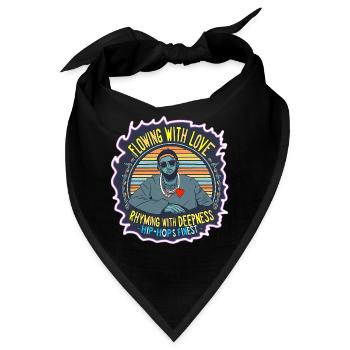 HipHop Design - Flowing with Love - Bandana - Schwarz - Vorne
