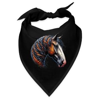 Pferd - Bandana - Schwarz - Vorne