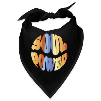 Soul Power - 70s Style - Bandana - Schwarz - Vorne