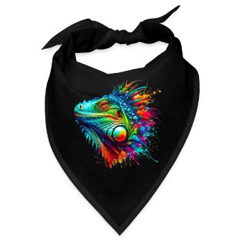Leguan - Bandana - Schwarz - Vorne