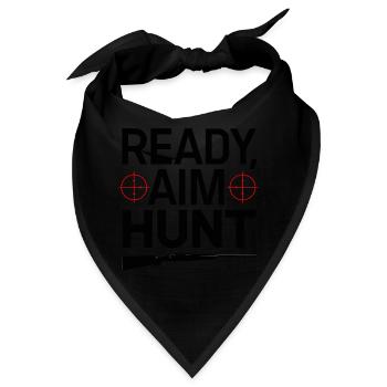 Hirschjagd Saison Hirschjagdsaison für einen - Bandana - Schwarz - Vorne