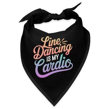 Line Dancing Tanzen Tänzer - Bandana - Schwarz - Vorne