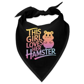 Hamster - Bandana - Schwarz - Vorne