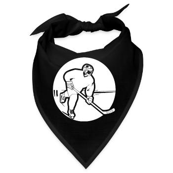 Eishockeyspieler Zeichnung - Bandana - Schwarz - Vorne
